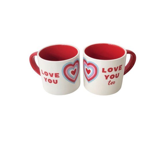 Hallmark Other - Love You, Love You Too Set of Two Mugs Hallmark